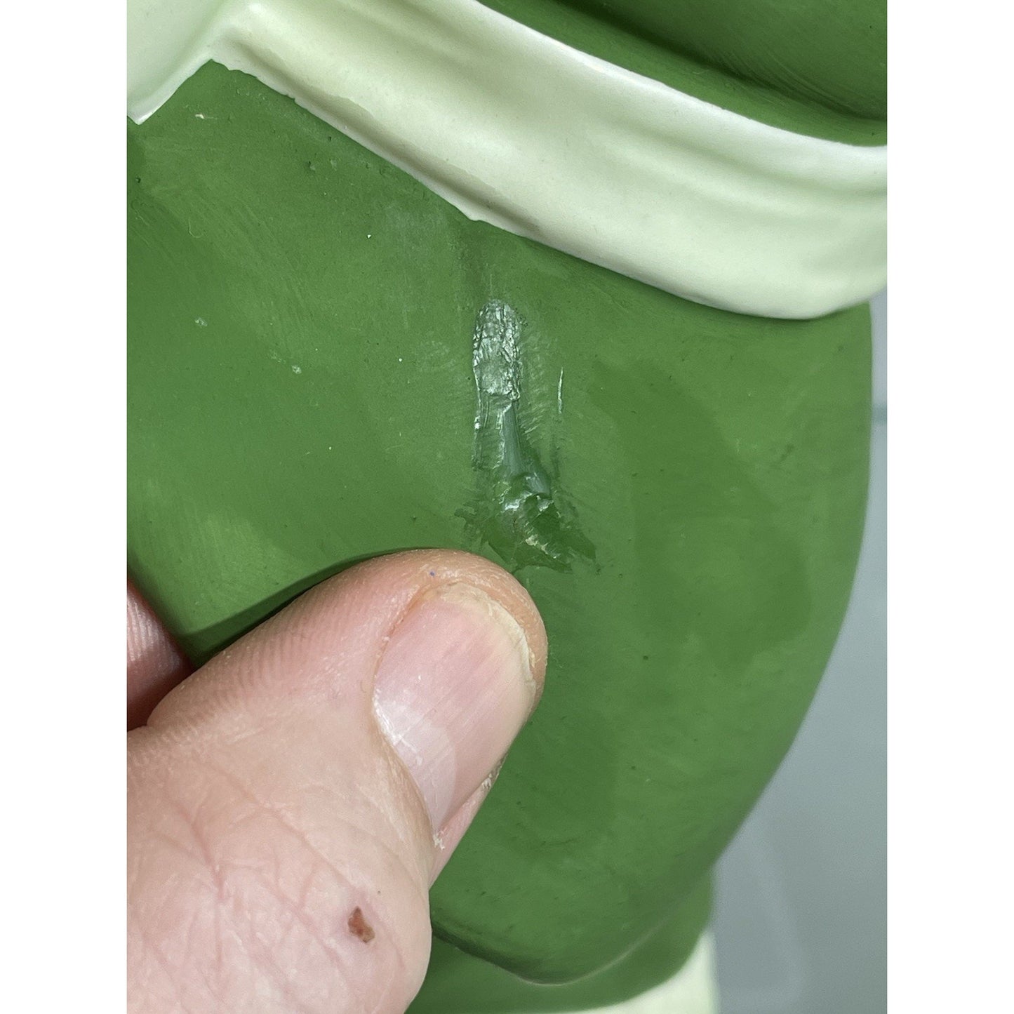 Vintage NAPCOWARE C7496 Lady Head Vase Napco Green Headvase Pearls 8.75" X-Large