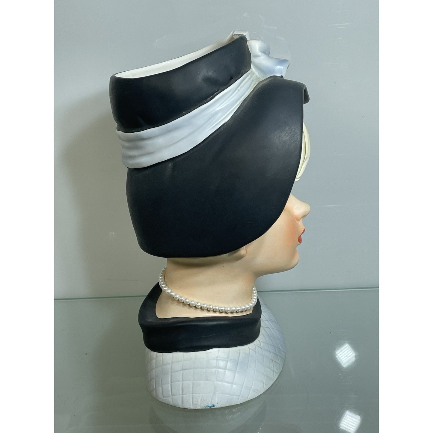RARE Vintage Woman Lady Ceramic Head Vase Planter 10 1/2" Napcoware Japan C7498