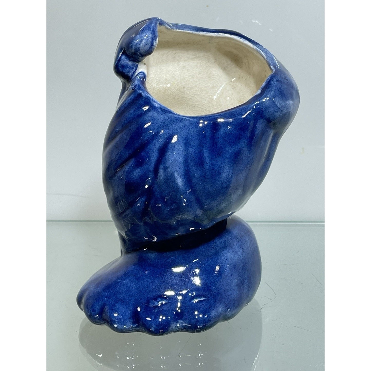 Vintage "Glamour Girl" Betty Grable Inspired Lady Head Vase 5.5" inch All BLUE