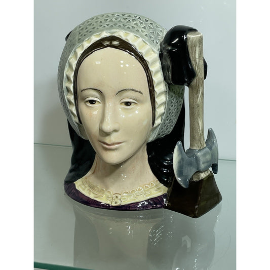 Vtg Royal Doulton Anne Boleyn Toby Jug D 6650 Circa 1975 Lady Head Vase 7" tall