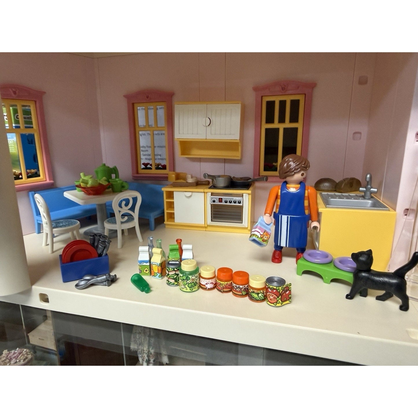 Playmobil Deluxe Dollhouse 5303 Mansion House w extension sets 3X all lights LOT