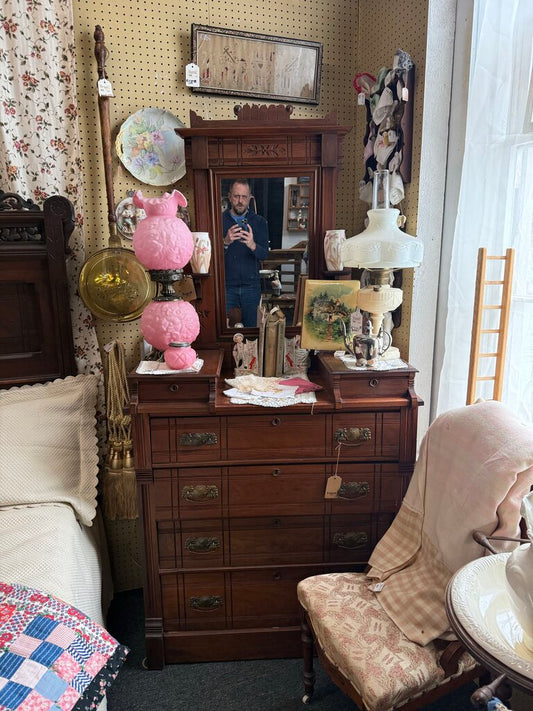 Antique Eastlake Dresser with Marble Top - As Found