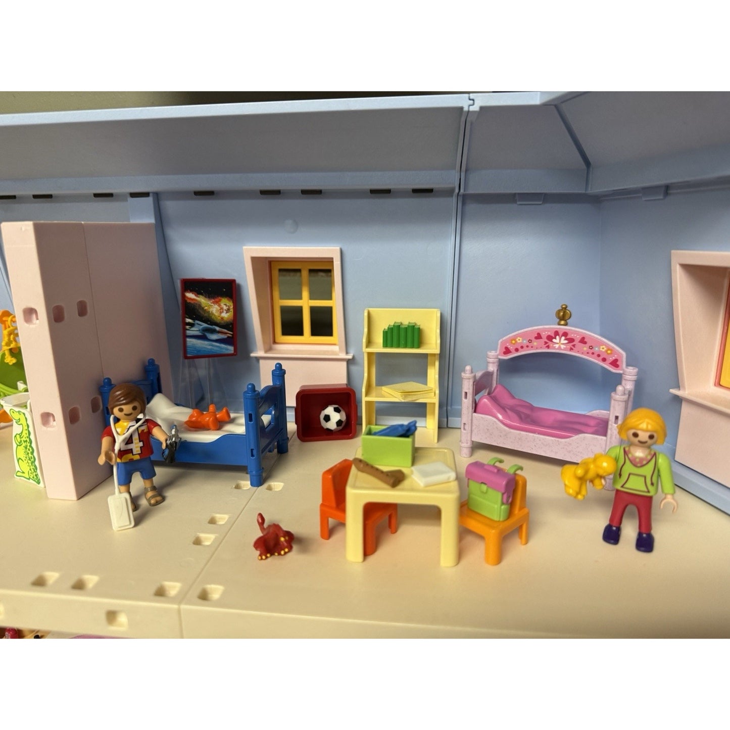 Playmobil Deluxe Dollhouse 5303 Mansion House w extension sets 3X all lights LOT