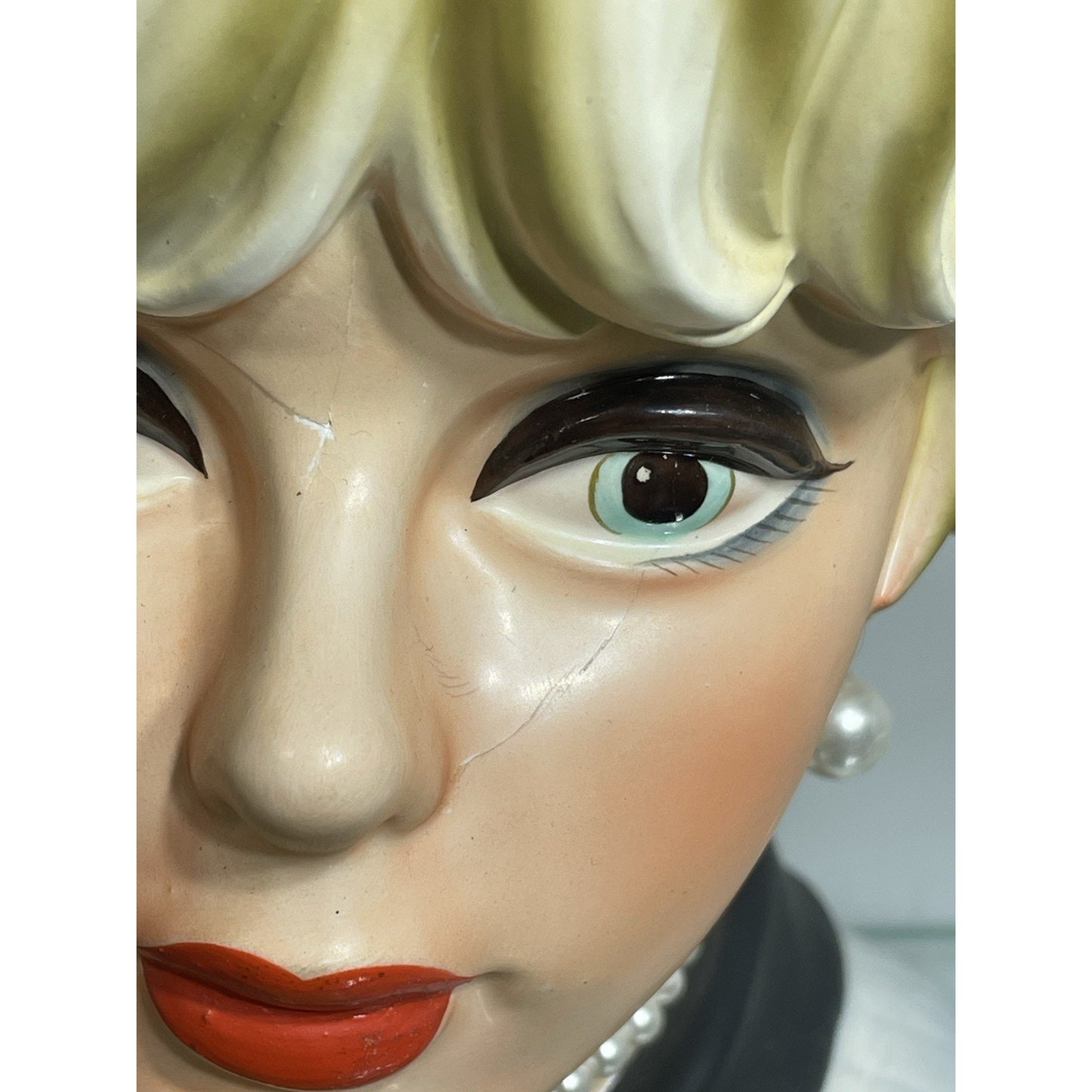 RARE Vintage Woman Lady Ceramic Head Vase Planter 10 1/2" Napcoware Japan C7498