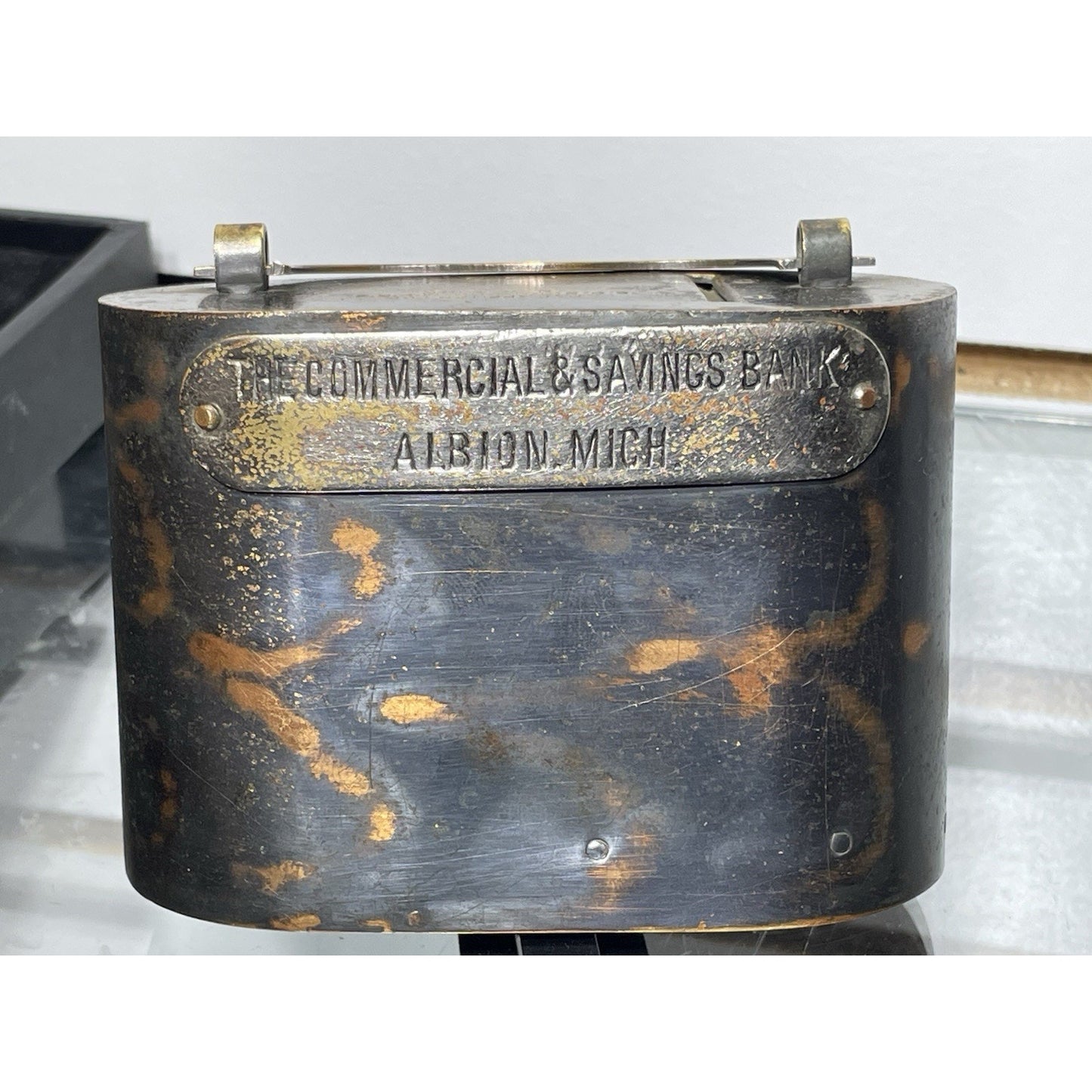 ANTIQUE STEEL SAVINGS BANK The commercial & savings Bank ALBION MICH BURNS CO NY
