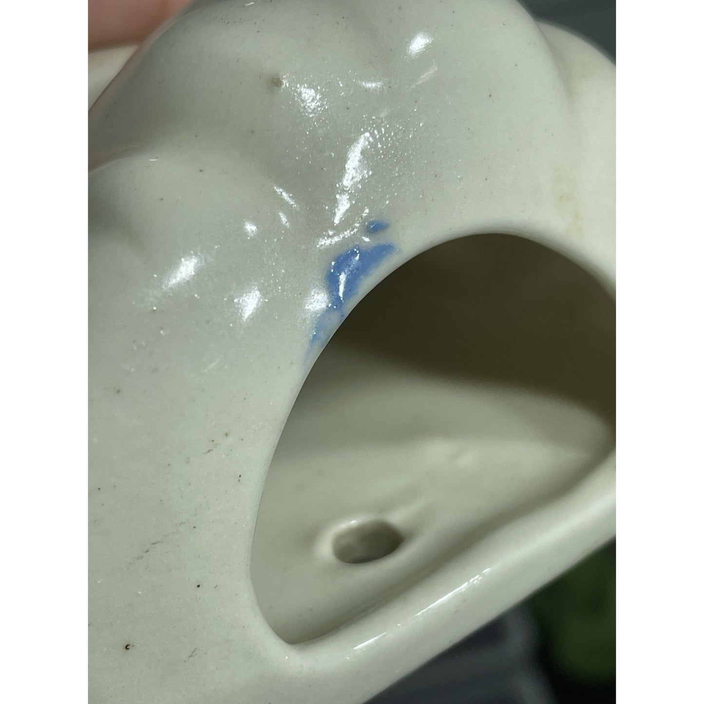 Vintage MCM Betty Grable Glamour Girl Lady Head Vase Wall Pocket Blue Dress 6”