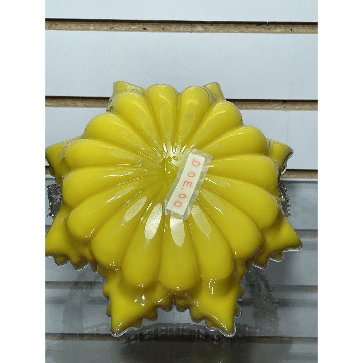 ANTIQUE STEVENS & WILLIAMS AMBERINA YELLOW CASE GLASS BASKET THRON HANDLE UV Glo