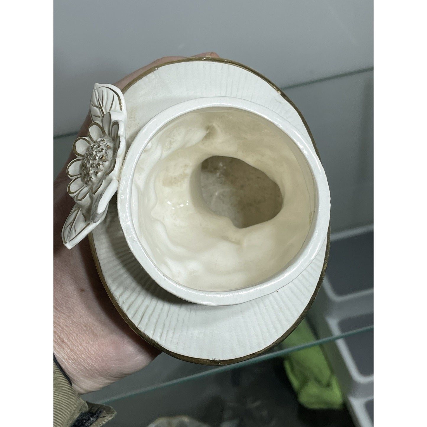 Rare 6" Rubens Lady Head Vase Japan 500 Flowers Blonde White Hat Gold Trim